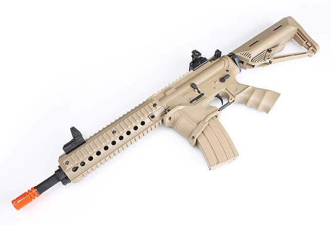 Bulldog Airsoft TM Bulldog ST Delta QD AEG Airsoft Rifle - Tan, 300 Rounds, Full Metal