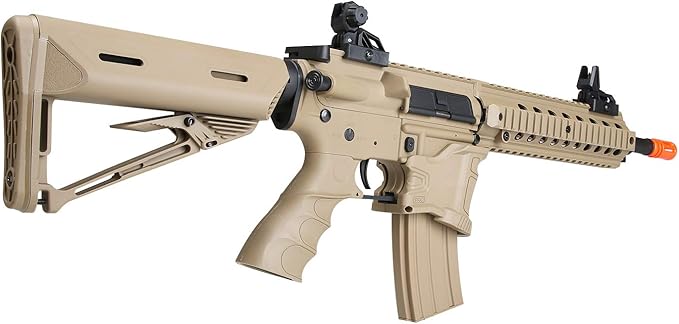 Bulldog Airsoft TM Bulldog ST Delta QD AEG Airsoft Rifle - Tan, 300 Rounds, Full Metal