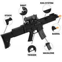 Airsoft AEG Rifle Classic Army Commando Airsoft AEG Rifle- Black