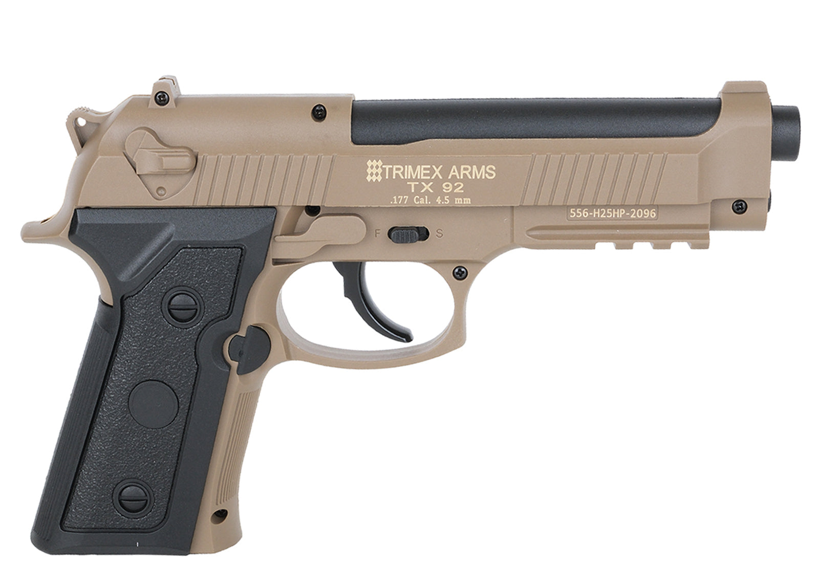 Air Guns CO₂ Air Pistol TX92 Full Metal  4.5MM TAN - Trimex Arms