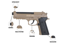 Air Guns CO₂ Air Pistol TX92 Full Metal  4.5MM TAN - Trimex Arms
