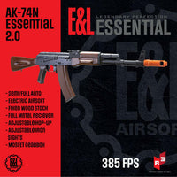 Airsoft Rifle E&L AK-74N Essential 2.0 AK47 AEG Airsoft Electric Rifle - Umarex