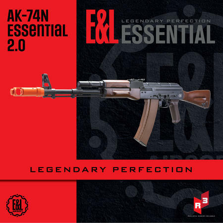 Airsoft Rifle E&L AK-74N Essential 2.0 AK47 AEG Airsoft Electric Rifle - Umarex