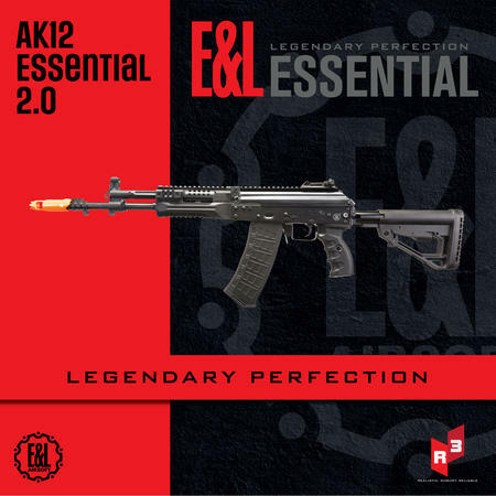 Airsoft Rifle E&L AK12 Essential 2.0 Full Auto AEG Airsoft Electric Rifle - Umarex