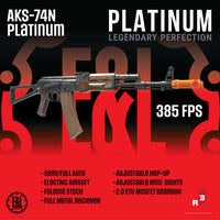 Airsoft Rifle E&L AKS-74N Platinum AEG AK Airsoft Electric Rifle - Umarex