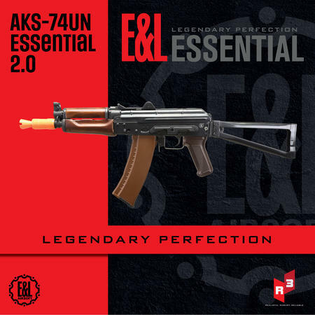 Airsoft Rifle E&L AKS-74UN Essential 2.0 AEG 6mm Airsoft Electric Rifle - Umarex
