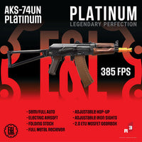 Airsoft Rifle E&L AKS-74UN Platinum AK AEG Airsoft Electric rifle - Umarex