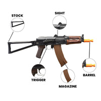 Airsoft Rifle E&L AKS-74UN Platinum AK AEG Airsoft Electric rifle - Umarex