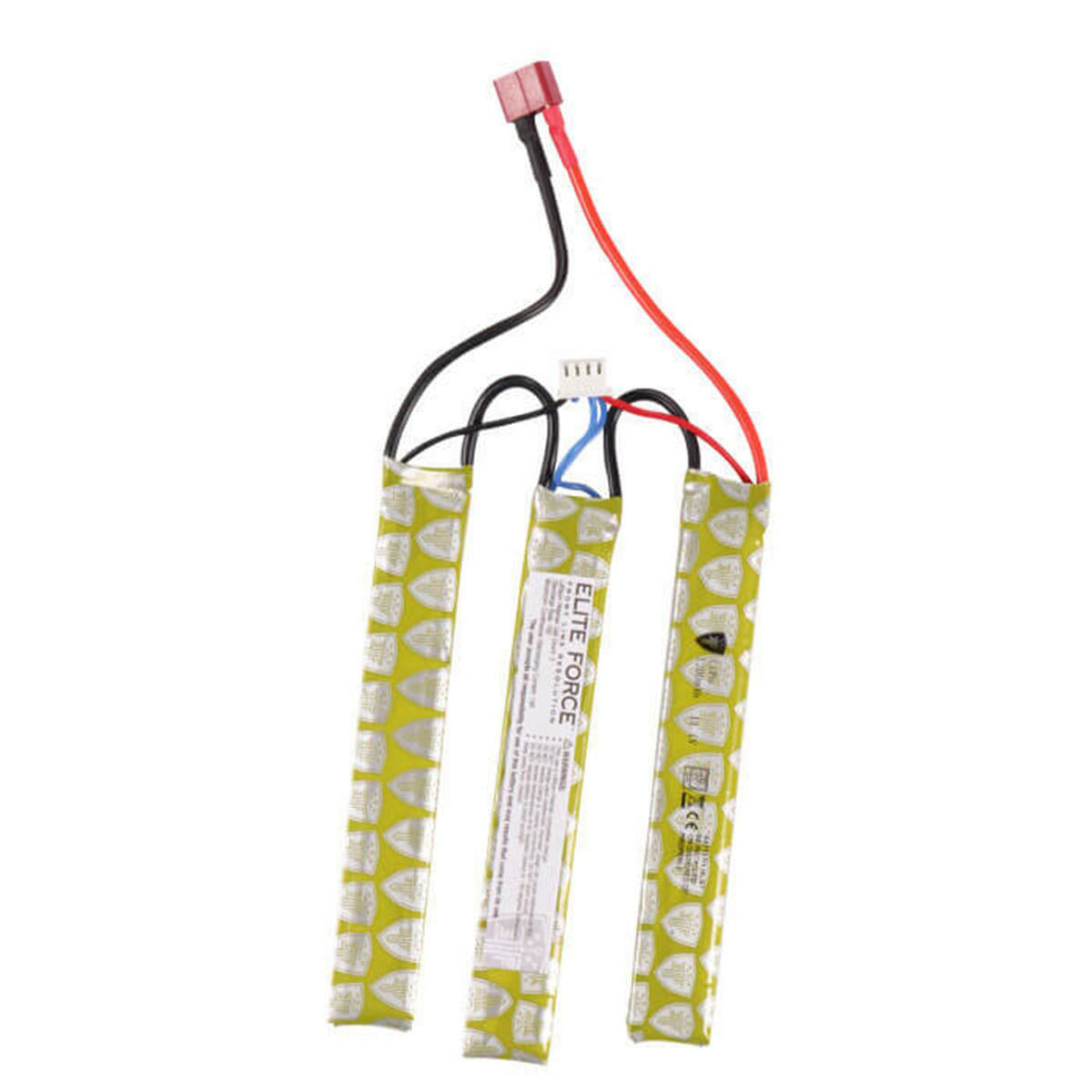 Battery and Charger Elite Force 11.1V LIPO 1200 MAH 15C TRI-PANEL Battery W/ Dean Wired Female Connector