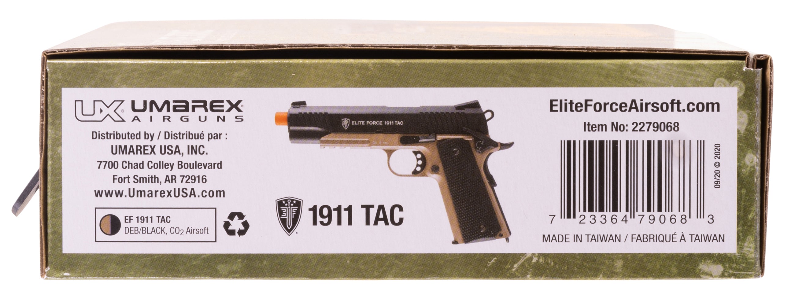 ELITE FORCE USA Elite Force 1911 TAC CO2 Airsoft Pistol - Black/Dark Earth Brown, 14 Round Mag