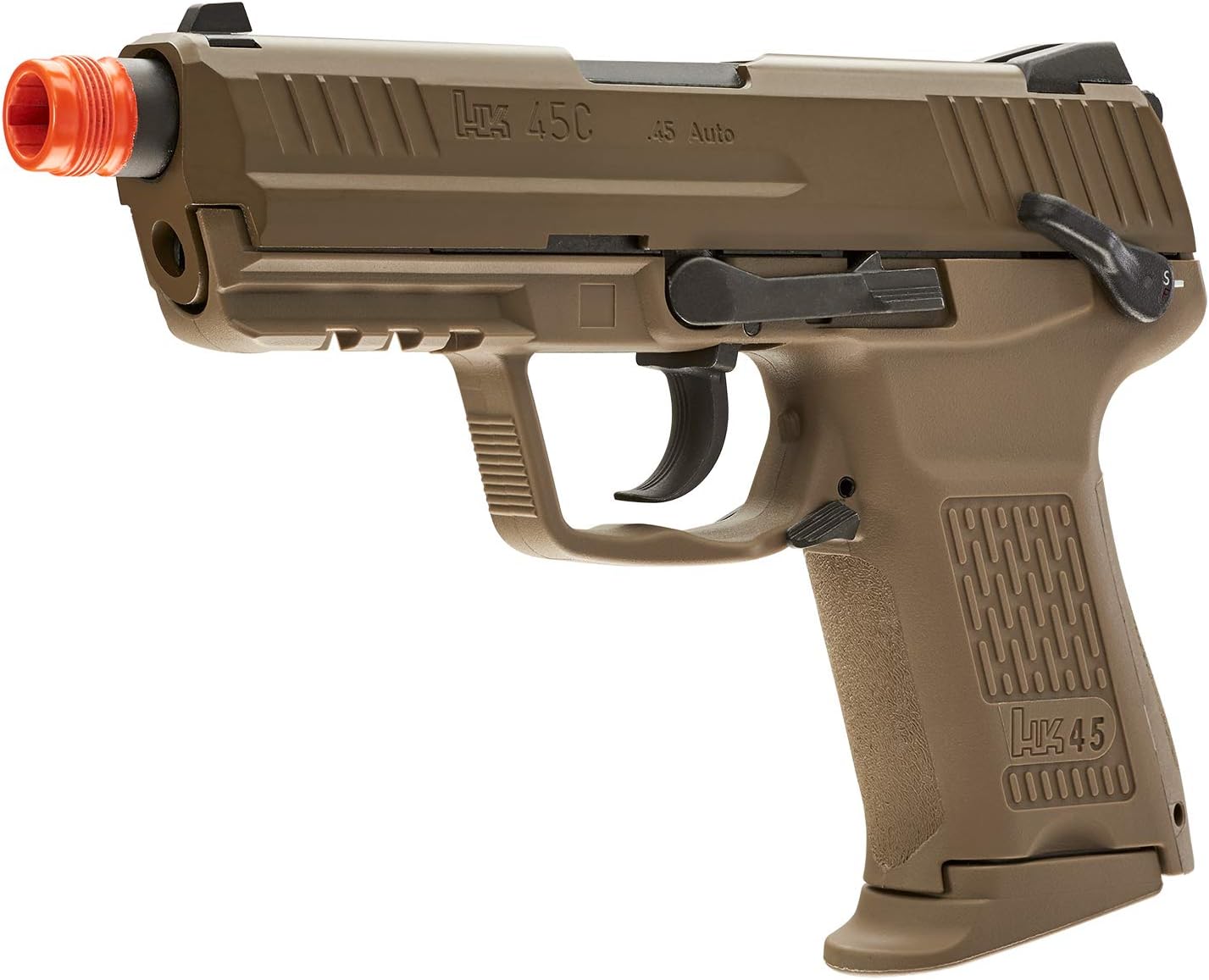 HK Heckler & Koch Elite Force HK Heckler & Koch HK45 GBB 6mm BB Pistol Airsoft Gun - FDE, Compact