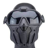 MASK Full Face Mask with Anti Fog Goggles Black