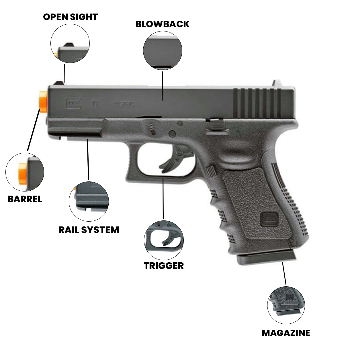 NEW Glock G19 Gen 3 CO2 Airsoft Pistol NEW Glock G19 Gen 3 CO2 Airsoft Pistol