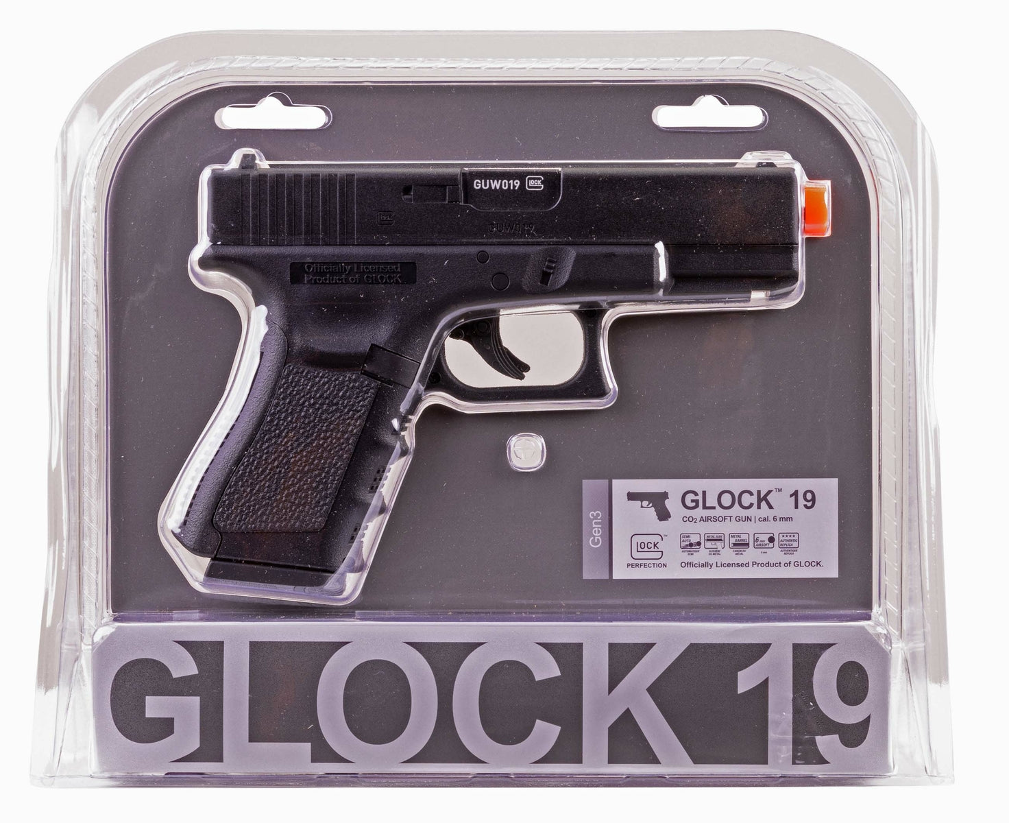 GLOCK Glock 19 Gen3 CO2 Airsoft Pistol - 6mm, Black, 11 Round Mag