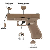 CO2 Air Gun GLOCK G19X Coyote CO2 BB Air Gun Pistol .177 Caliber