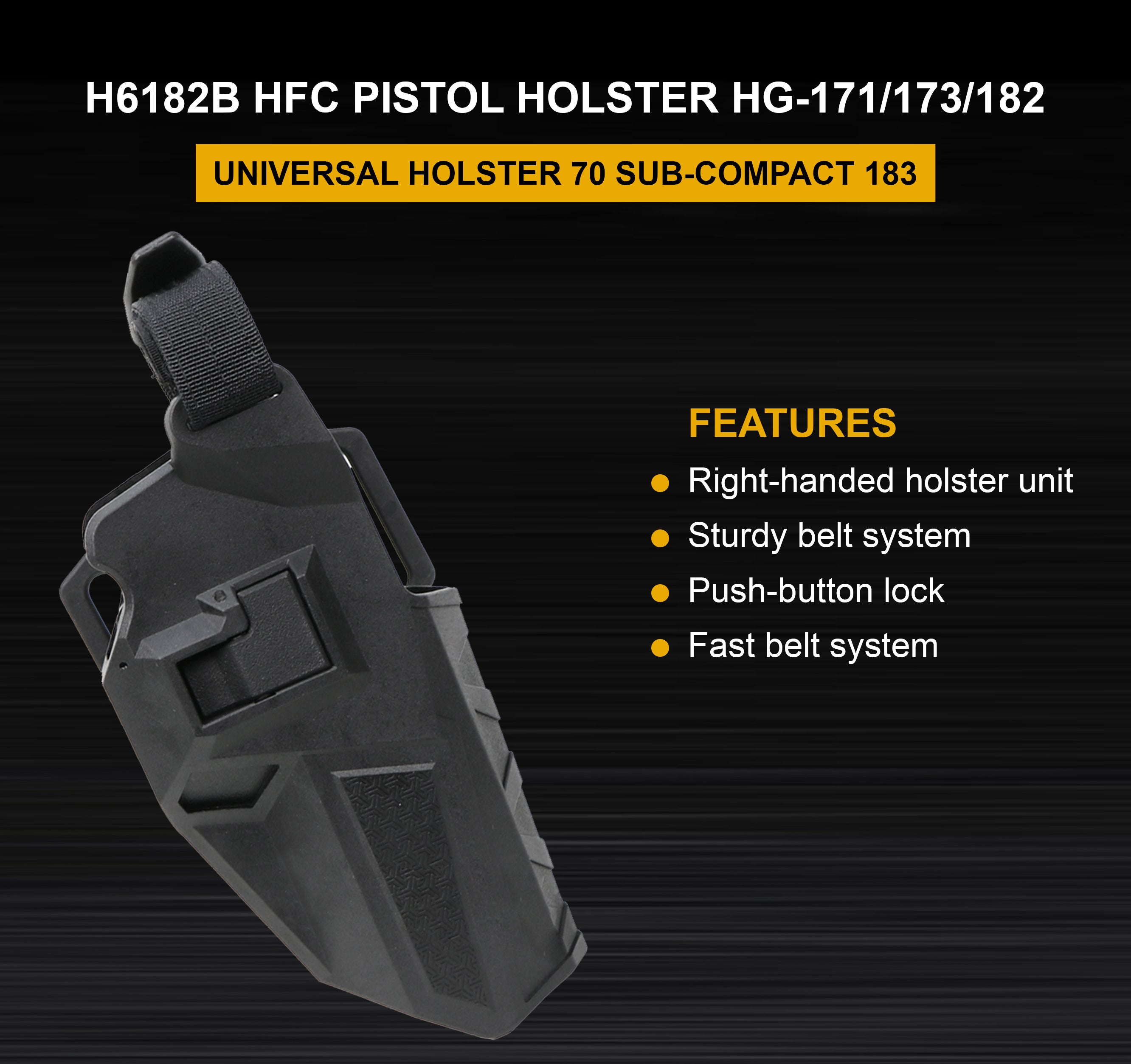 HFC H6182B HFC PISTOL HOLSTER HG-171/173/182