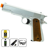 Airsoft Gas Pistol HFC 1911 Gas Airsoft Pistol W/ BBs, Gas, Goggle & Speed loader