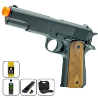 Airsoft Gas Pistol HFC 1911 Gas Airsoft Pistol w/ BBs, Gas, Speed Loader & Case