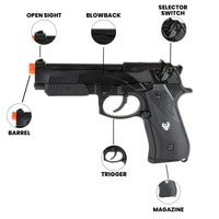 Airsoft GBB Pistol HFC HG-190 Gas Blowback M92 Airsoft Pistol