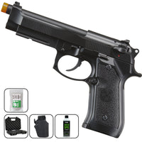 Airsoft Gas Pistol HFC HG 190 GBB Gas Airsoft Pistol W/ BBs, Gas, Holster and Case