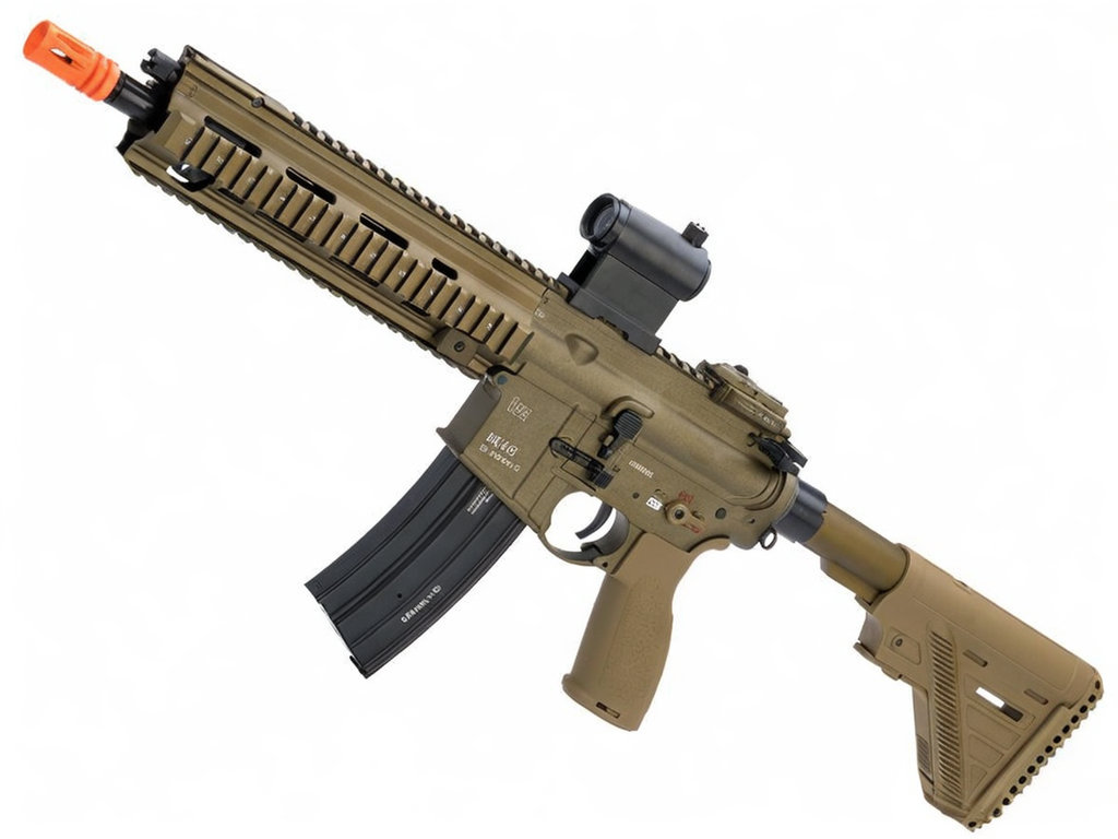 airsoft guns HK 416 A5 Automatic AEG Airsoft Rifle Gun (Tan) - Elite Force