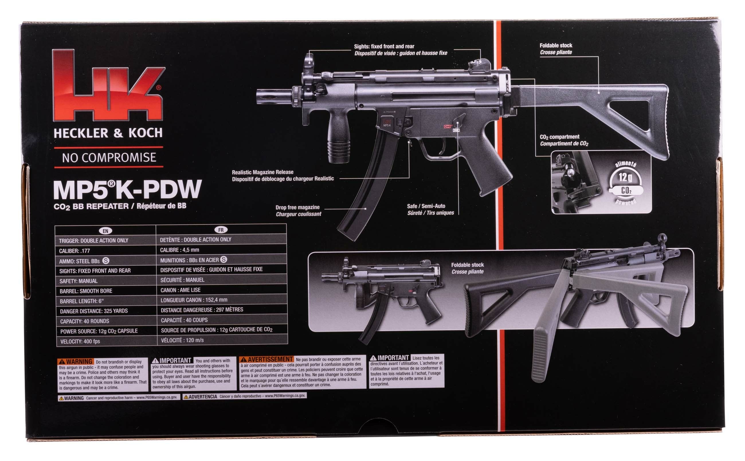 HK Heckler & Koch HK MP5 K-PDW .177 Caliber CO2 Air Rifle