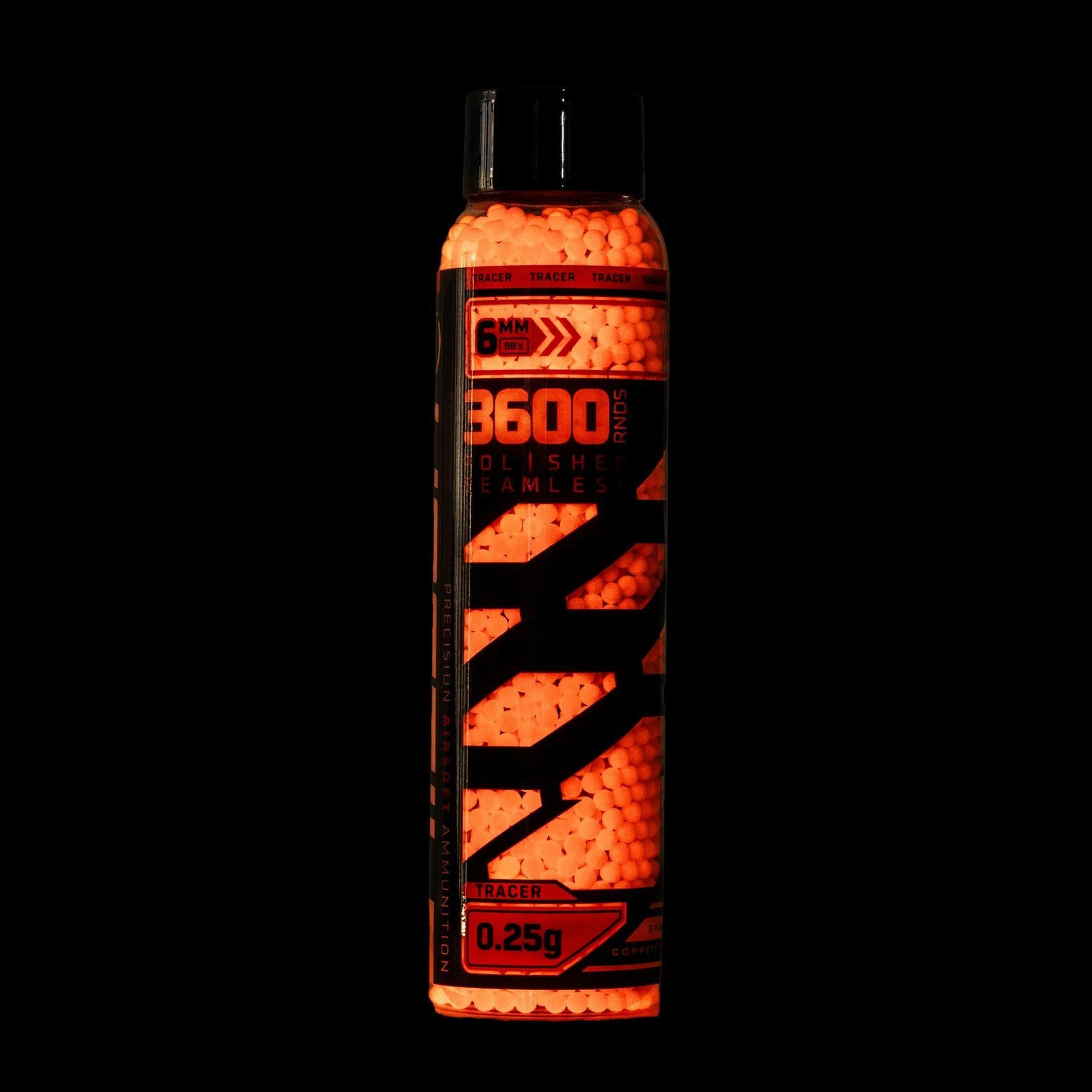 Airsoft BB's Hostile Tracer Airsoft BBs – 0.25g Glow in the Dark – 3600ct Red - HK Army