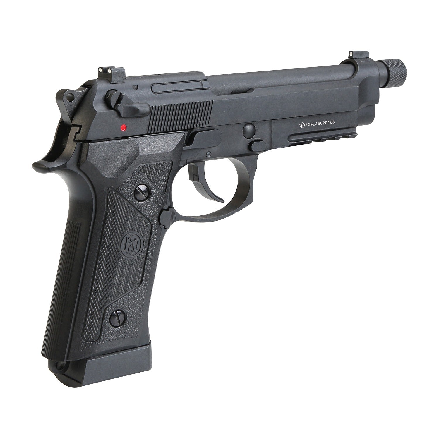 KROWN LAND KL M92 CO2 BLOWBACK AIR PISTOL WITH THREADED BARREL BOXED