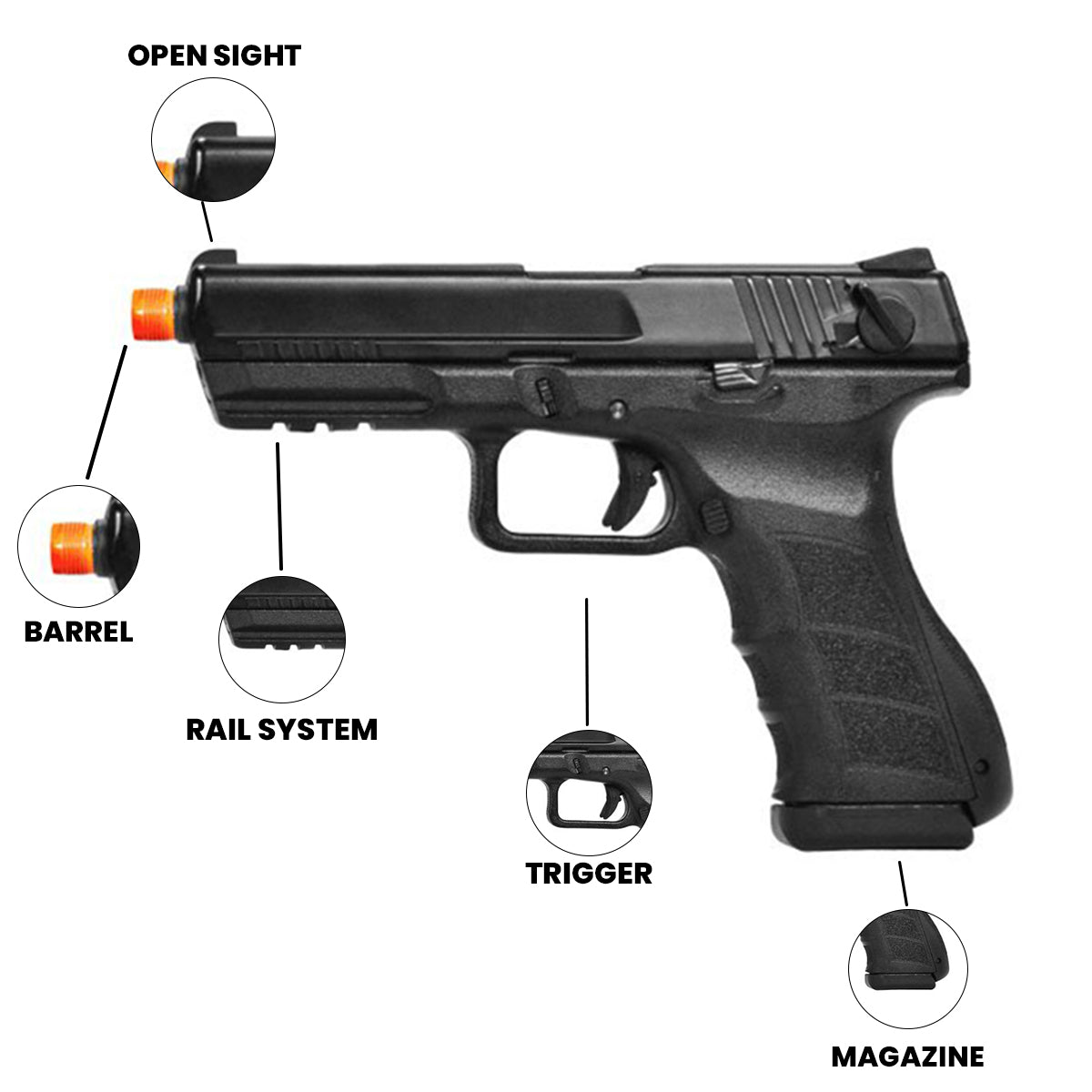 Airsoft GBB Pistol KWA ATP-SE Full Auto 6mm GBB Airsoft Pistol
