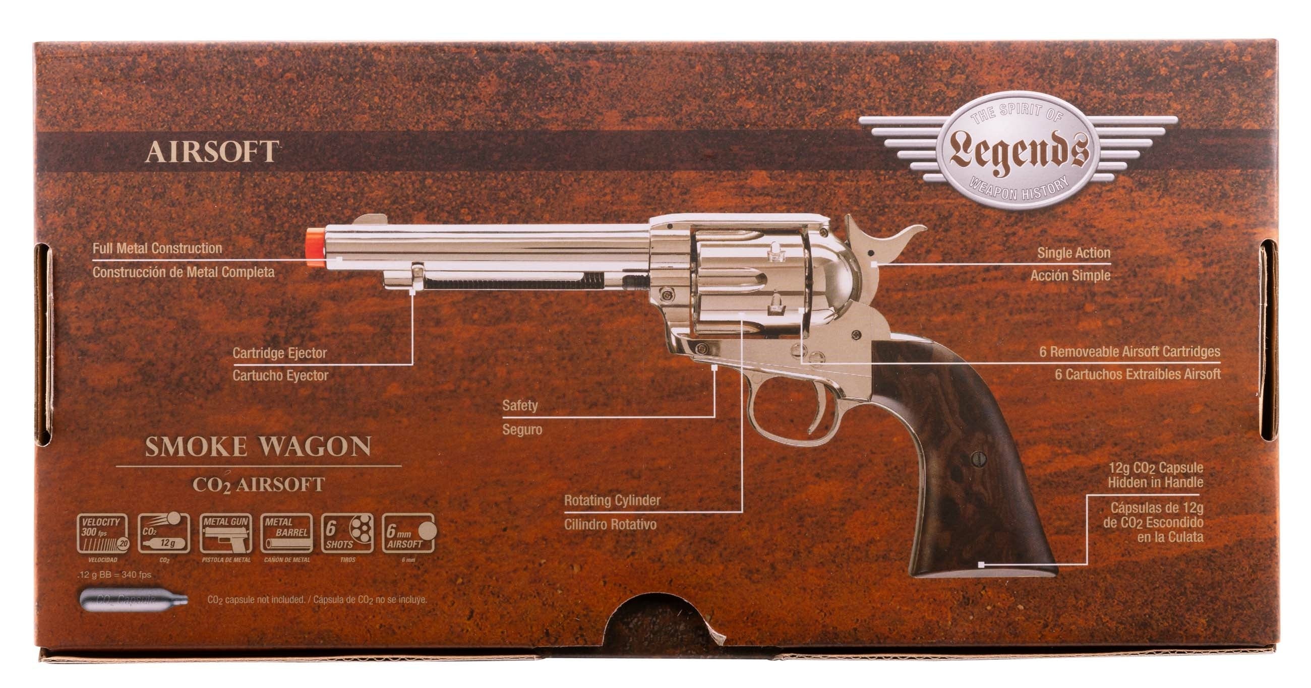 Elite Force Legends Smoke Wagon CO2 Revolver 6mm - Nickel