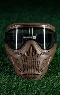 HK Army HSTL Skull Full Face Goggle - Tan w/ Clear Anti-Fog Lens