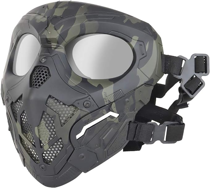 Airsoft Mask Lurker Full Face Mask for Halloween Cosplay Costume & Party Wear