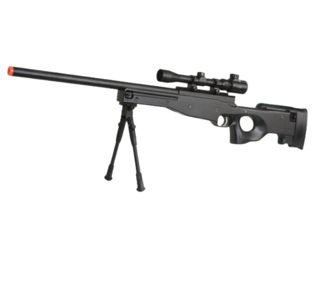 DOUBLE EAGLE M59A Bolt Action Airsoft Sniper Rifle - 440 FPS, Full-Scale L96A1 Replica