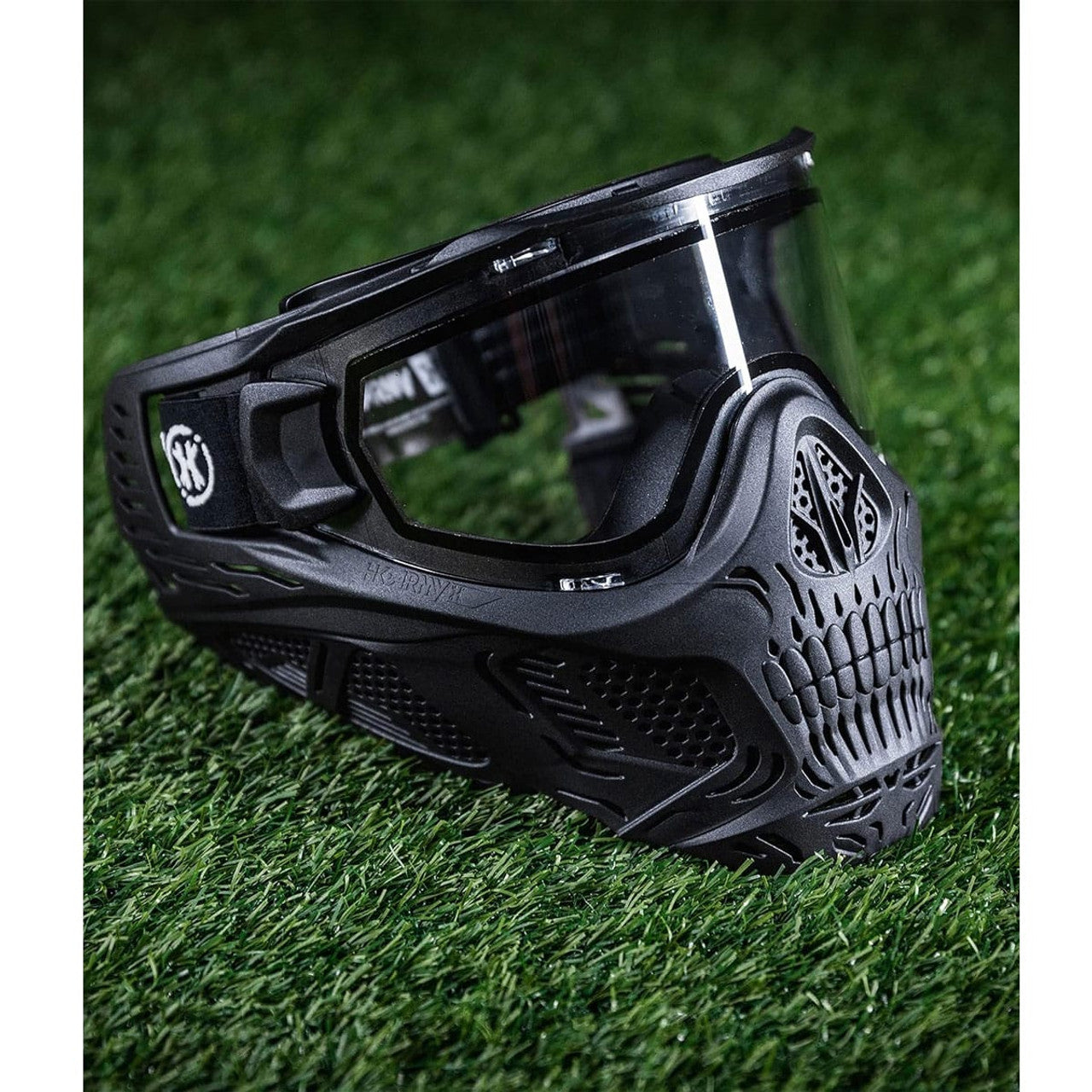 HK Army HSTL Skull Full Face Goggle - Black w/ Clear Anti-Fog Lens