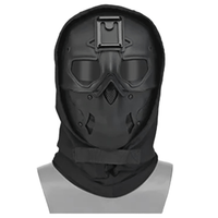 MASK Messenger Adjustable Face Mask Black - Hooded Costume Mask for Events