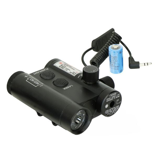 TRIMEX MILITARY GRADE DUAL LASER AND FLASHLIGHT COMBO RAIL UNIT