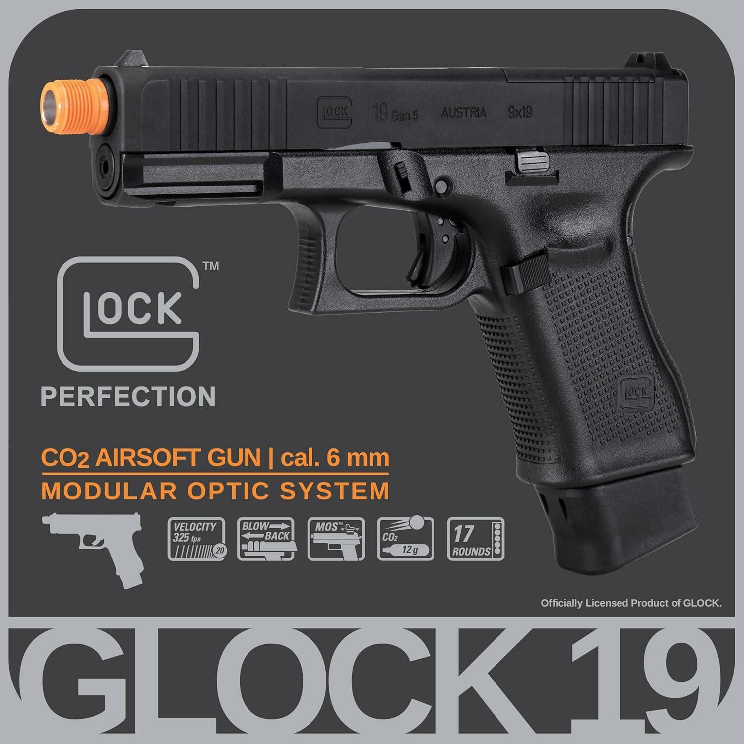 Glock G19 Gen 5 MOS CO2 Blowback Airsoft Pistol - Umarex