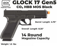 Glock 17 Gen 5 MOS 6mm CO2 HBB Airsoft Pistol - Umarex