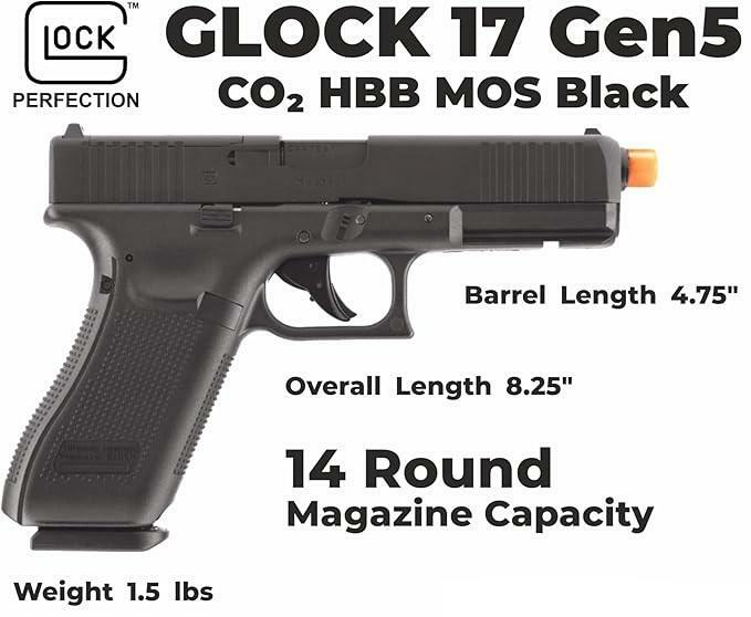 Glock 17 Gen 5 MOS 6mm CO2 HBB Airsoft Pistol - Umarex