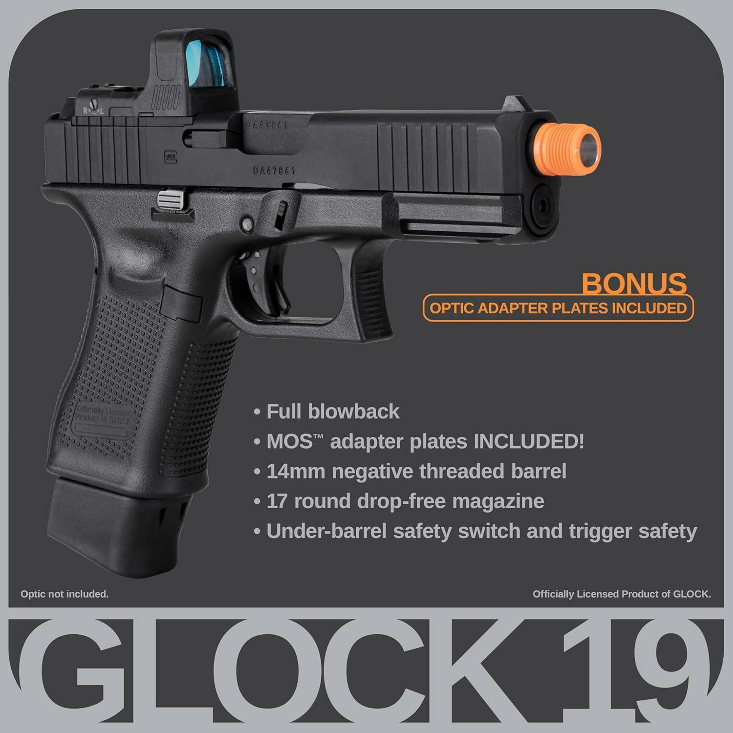 Glock G19 Gen 5 MOS CO2 Blowback Airsoft Pistol - Umarex