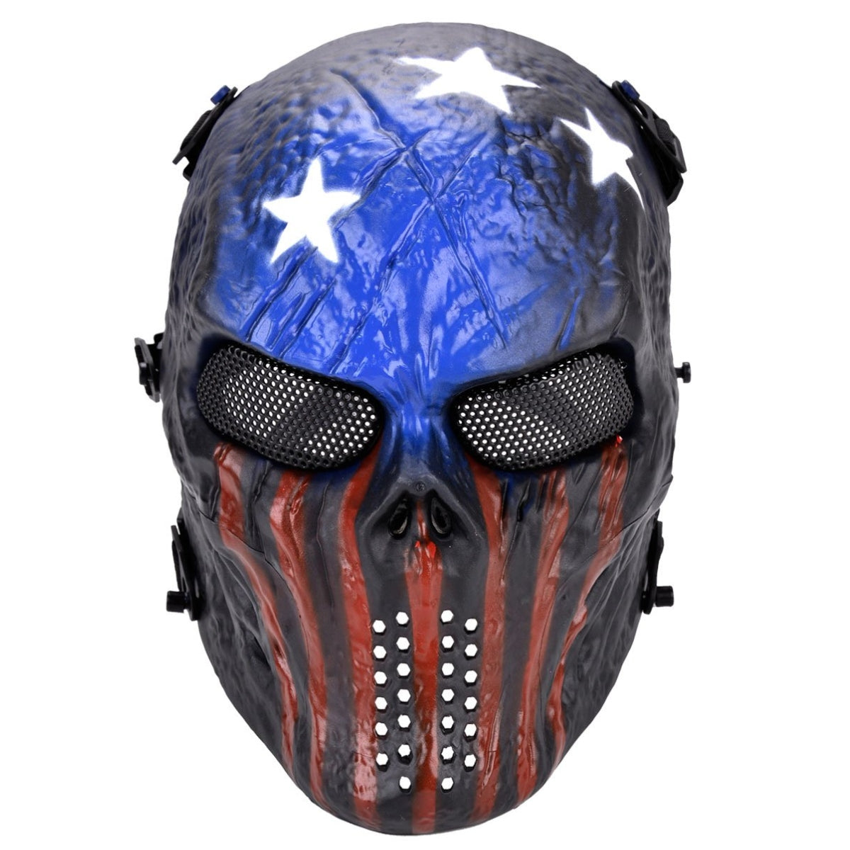 USA Painted Scary Halloween Party Full Face Airsoft Mask