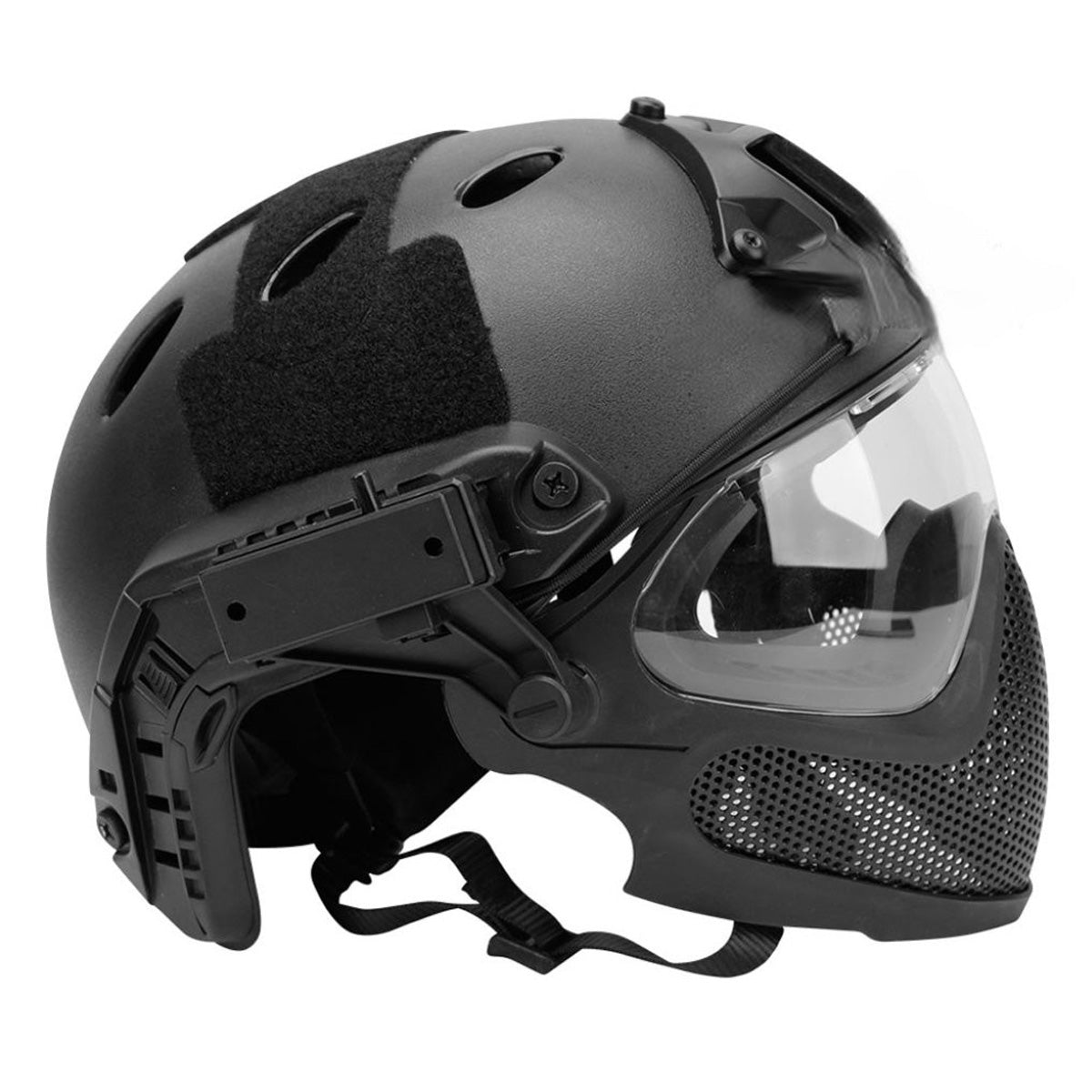 WOSPORT PILOT TACTICAL HELMET STEEL MESH VERSION BLACK FROM WOSPORT