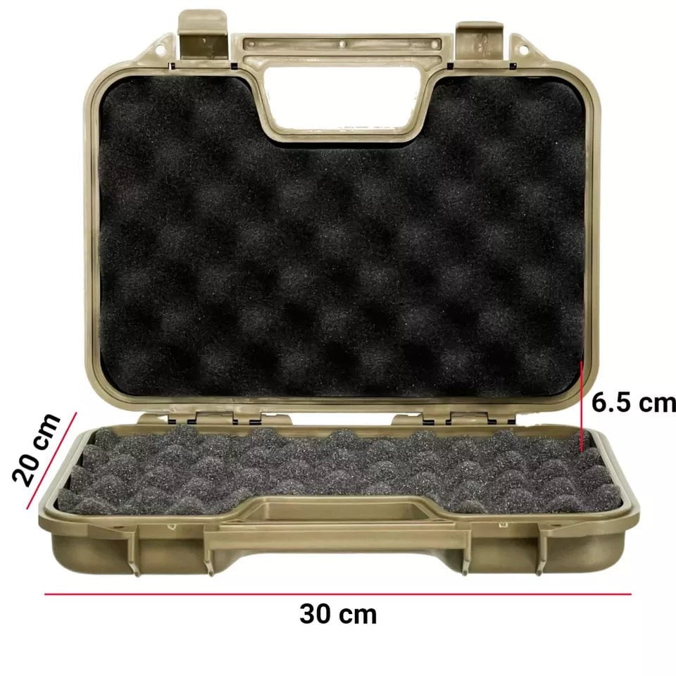 padded Portable Lockable Hard Gun Case Airsoft Handgun Firearm Revolver Pistols