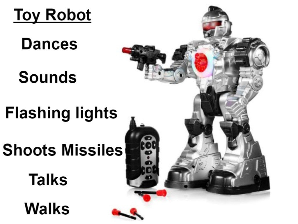 Toys & Hobbies Remote Control Toy Robot with Missile Shooting, Lights & Sound