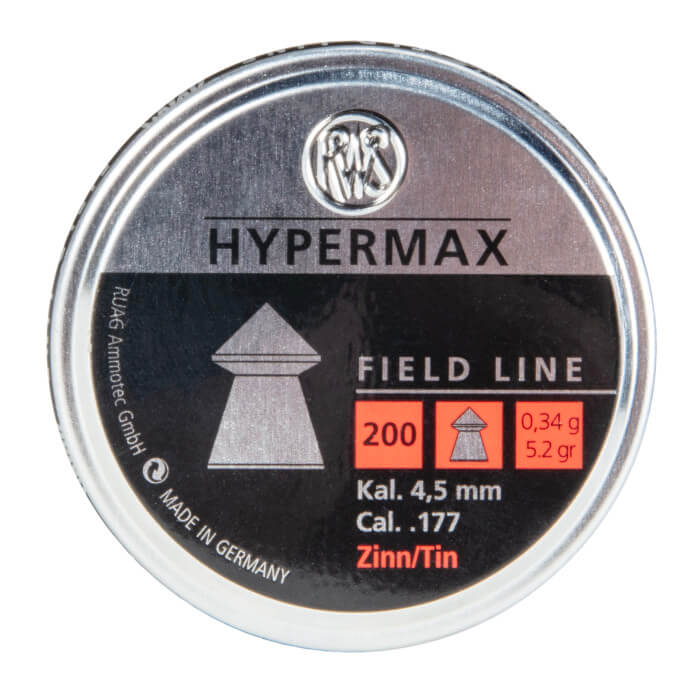 RWS RWS HYPERMAX .177 CALIBER, 5.2 GRAINS, POINTED, 200 CT