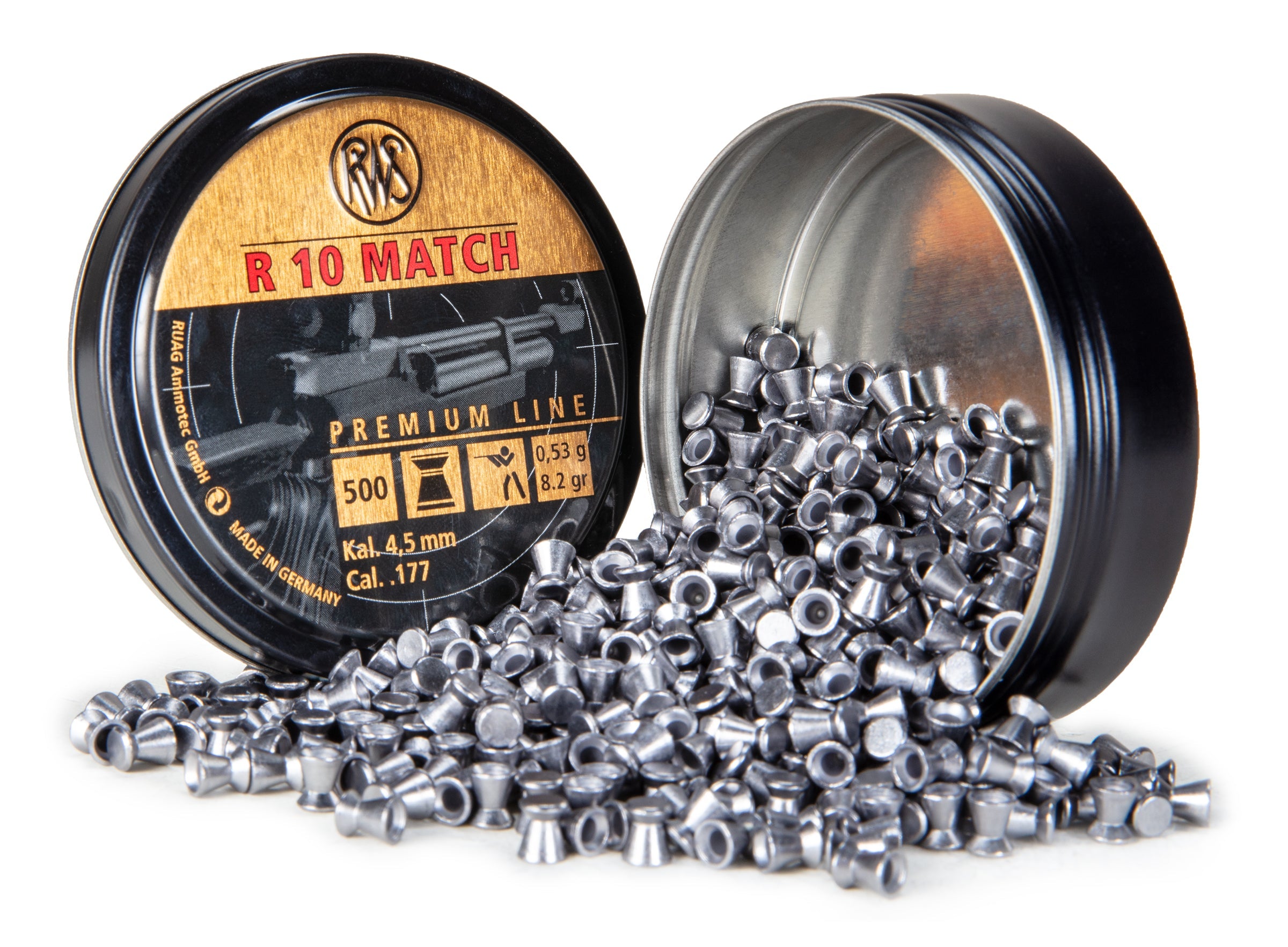 RWS RWS R10 Match .177 Pellets, 500 Count