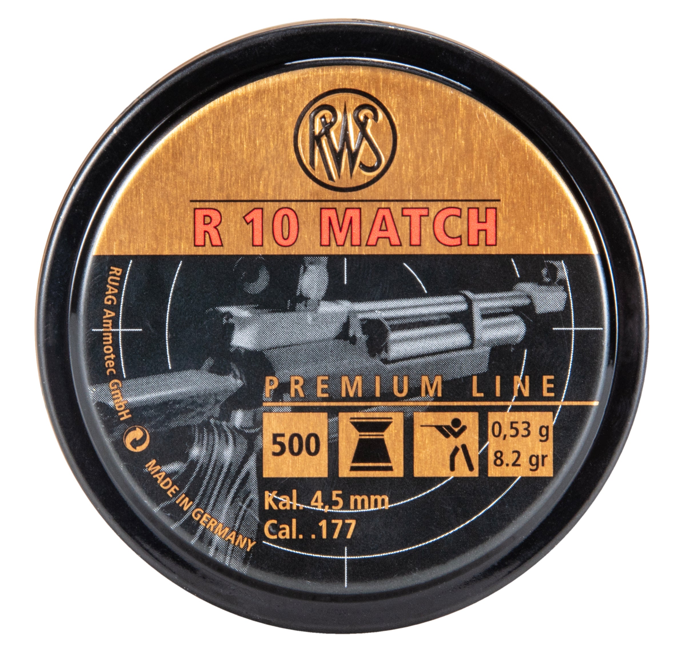 RWS RWS R10 Match .177 Pellets, 500 Count