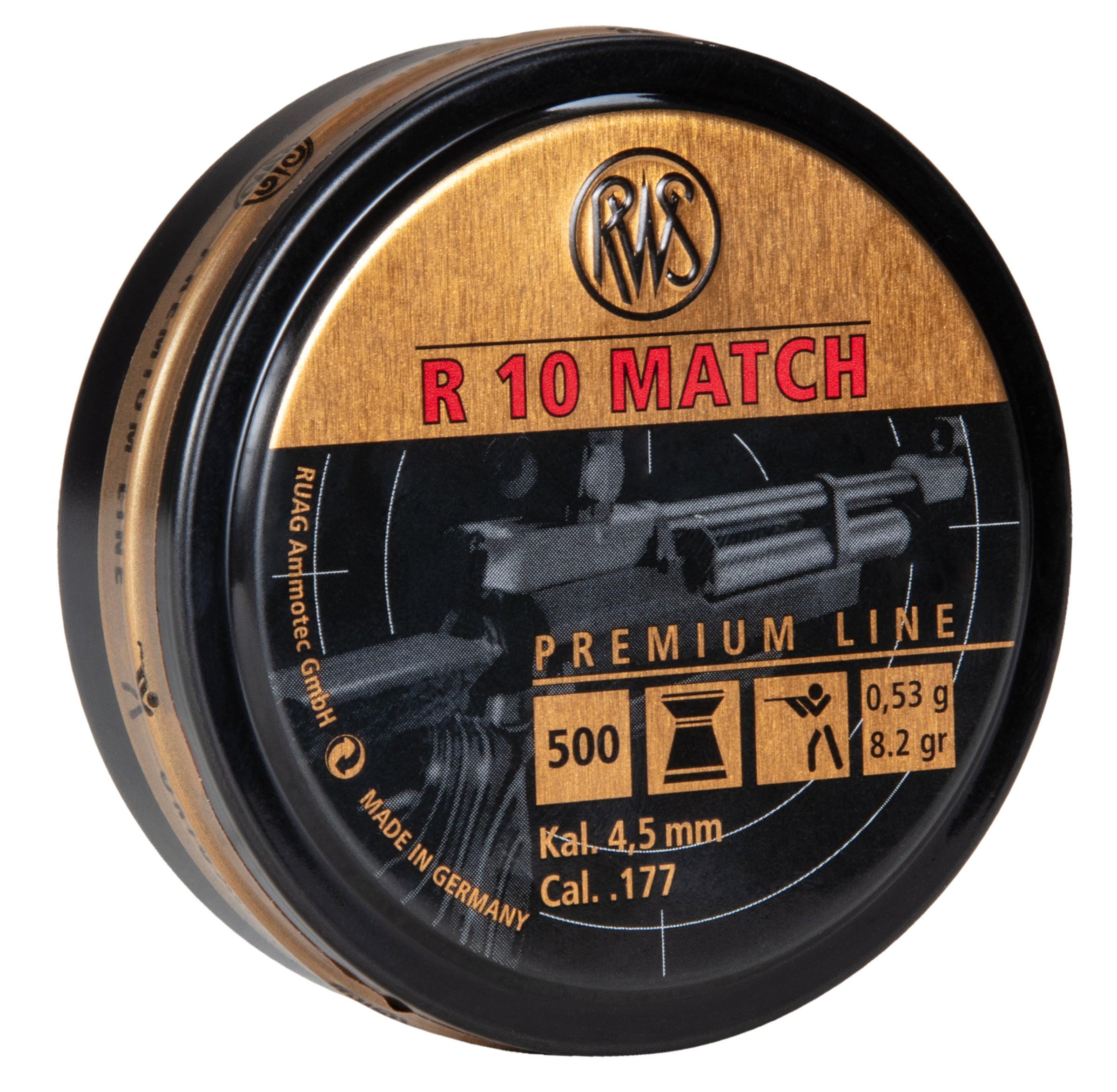 RWS RWS R10 Match .177 Pellets, 500 Count