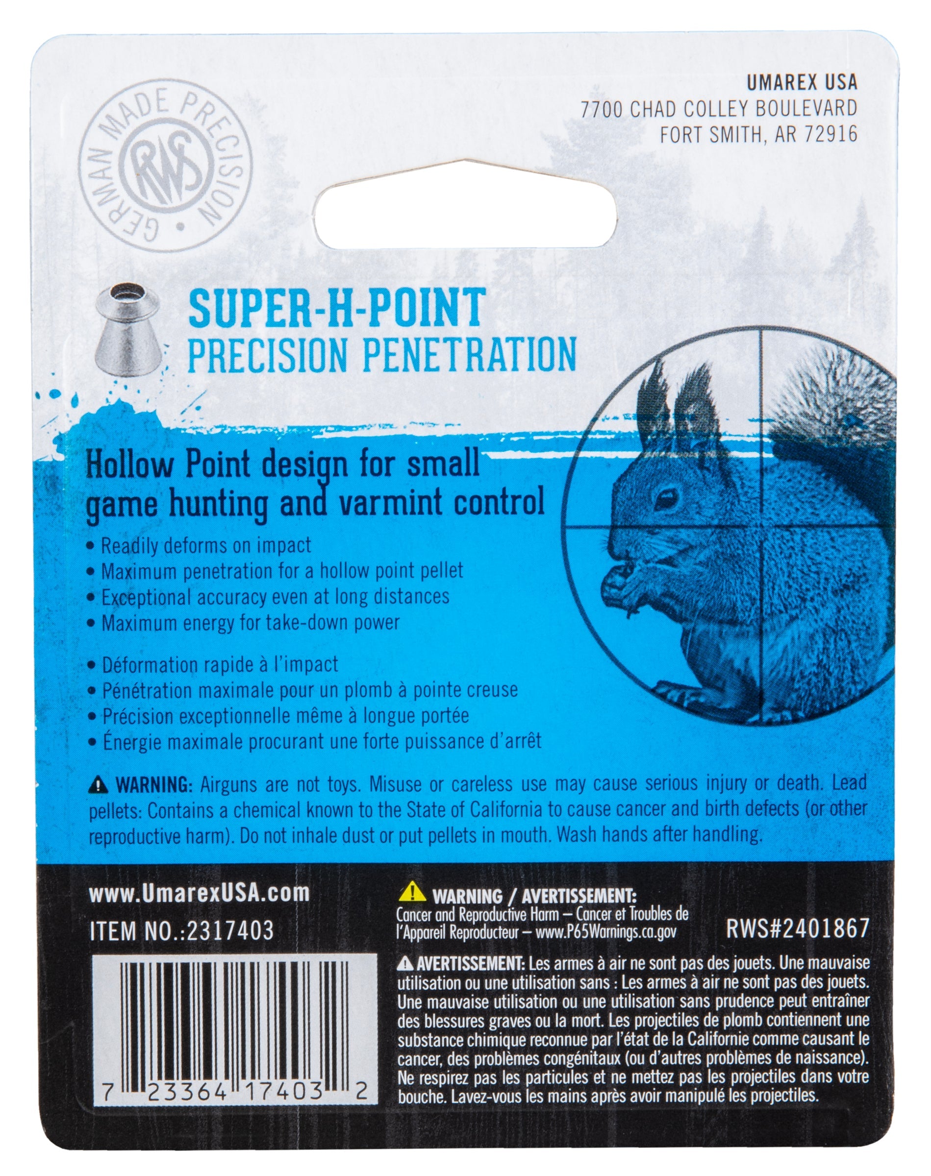 RWS RWS Super H Point .177 Pellets-300ct