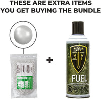 HK Gen2 MP7 Navy Gas Blowback Airsoft Rifle with Green Gas and 1000 BBs - Bundle Set